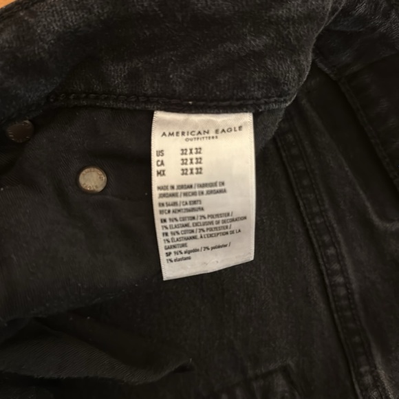 Men’s jeans American eagle 32x32 black preowned condition some distressed area - Picture 16 of 16